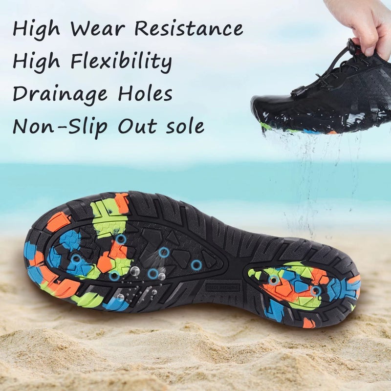 YALOX Water Shoes Men's Women's Swim Shoes Outdoor Beach Barefoot Quick-Dry Aqua Pool Socks Swimming Yoga Surfing Exercise(927Grey,39EU) - Image 4
